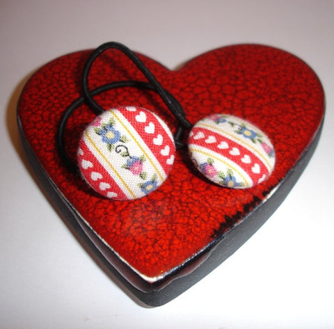 Vintage Hearts Hair Elastics