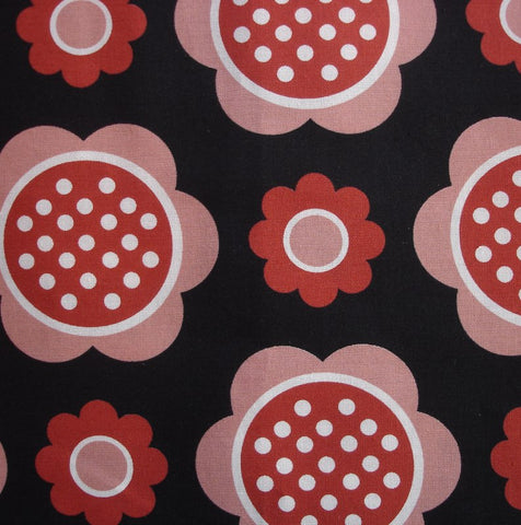 Retro Dotty Daisies - Red