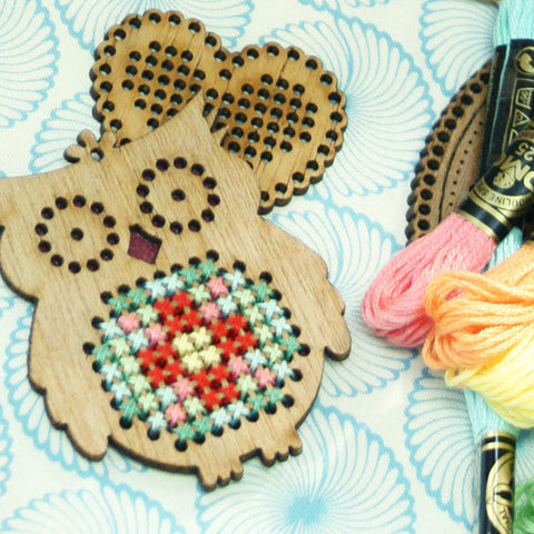 Timber Cross Stitch Kit Owl