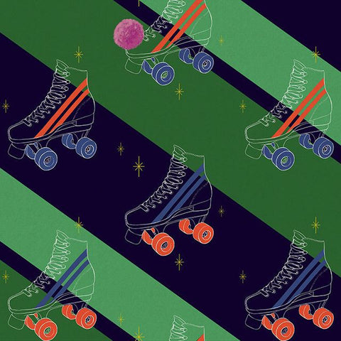 Roller Skates Green and Blue