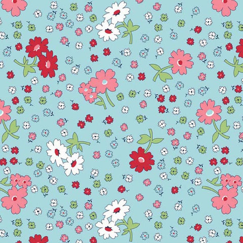 Vintage Happy Blue Floral