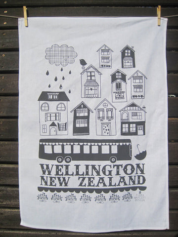 Wellington Tea Towel Charcoal