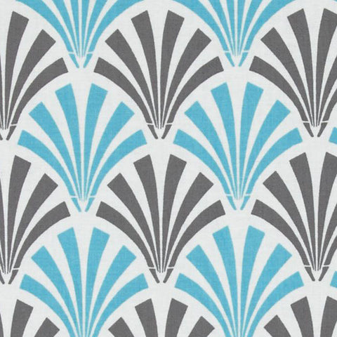 Camelot Blue and Grey Deco Fans