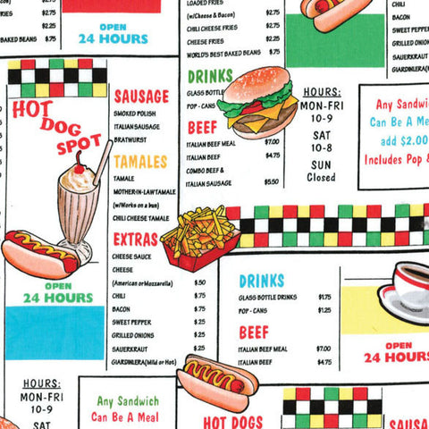 Diner Menu