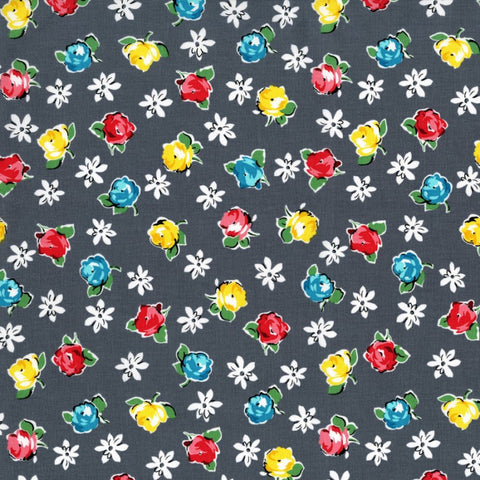 Retro Roses Grey