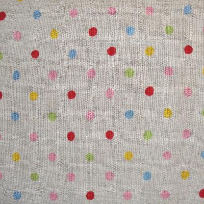 Rainbow Dot on Linen