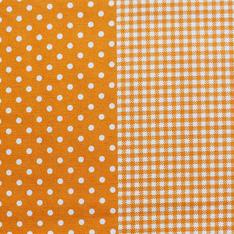 Gingham and Spot Orange