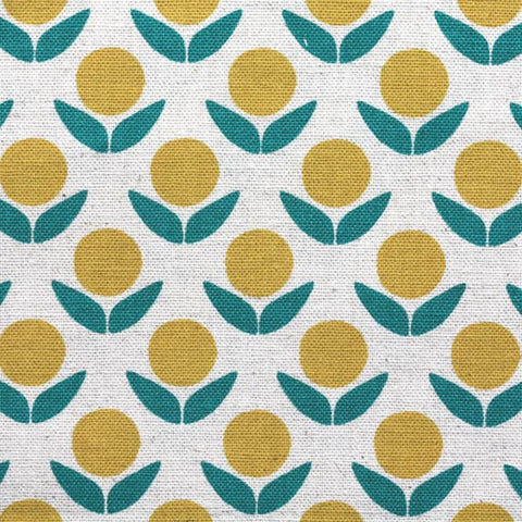 Stamped Flowers Yellow